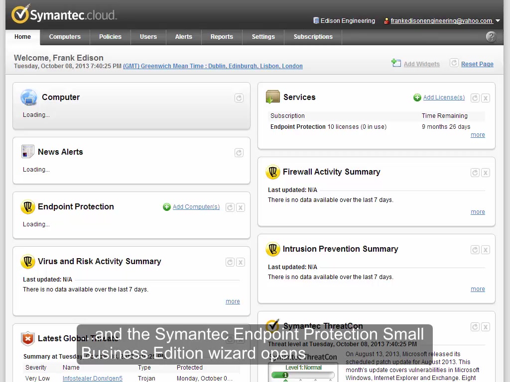 symantec endpoint protection small business edition portal